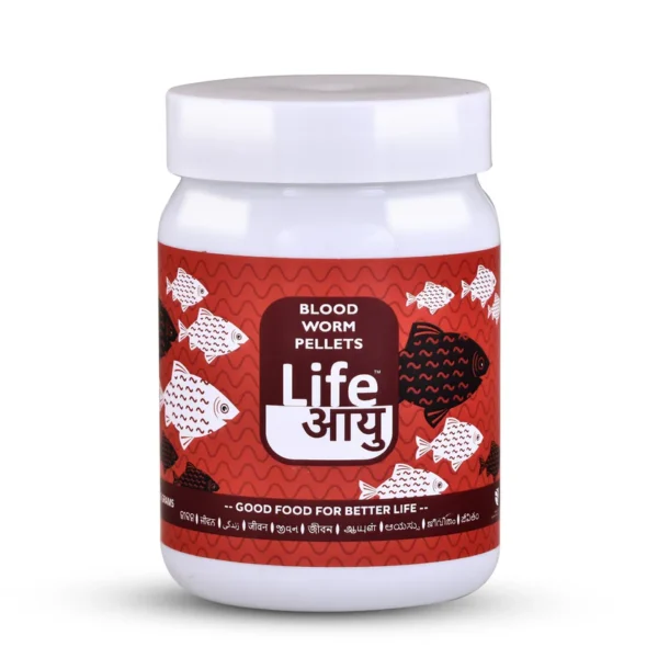 Life Aayu Blood Worm Pellets : High-Quality Blood Worm Pellets Fish Food (45g)